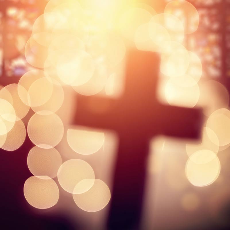 Cross in bright light